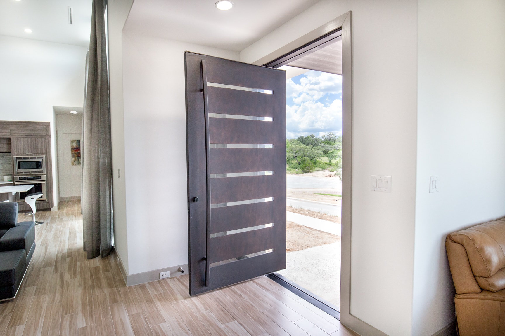 Patio iron doors